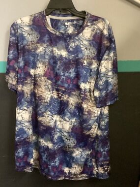 Reel Legends Men's Tie-Dye Crew Neck Shirt - Blue, Purple, White